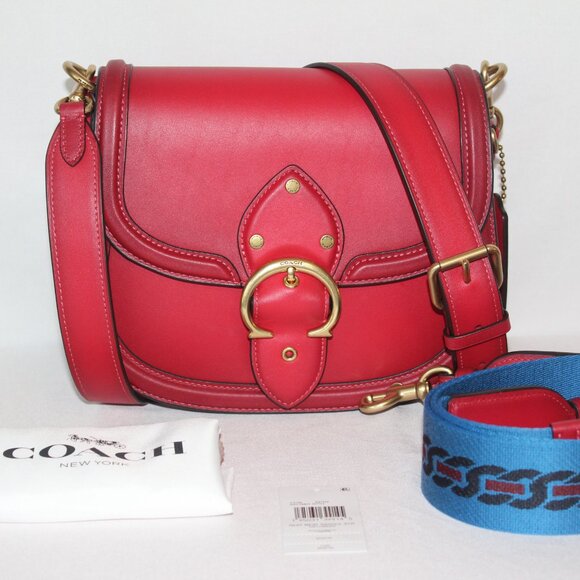 COACH Beat Saddle bag in Candy Apple C3738 - Picture 2 of 9